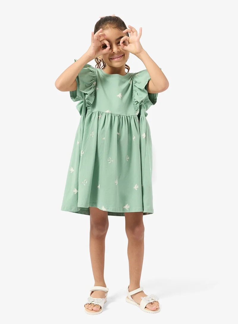 بنياتا فستان بكشكش